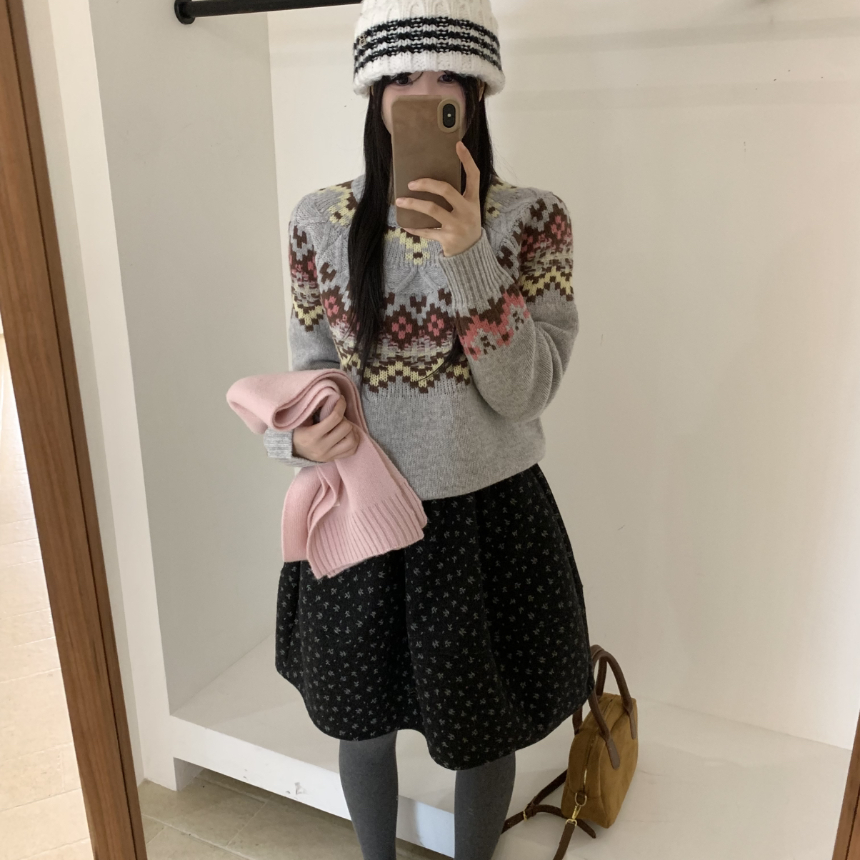 SHEEP.-韩系全毛圣诞款费尔岛保暖毛衣（含100羊毛）