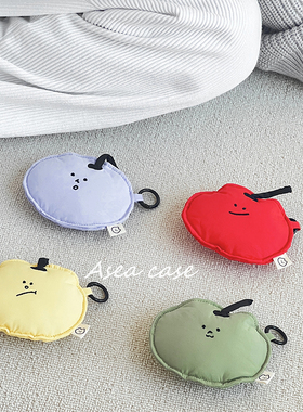 Asea小众ins可爱柔软羽绒适用airpods pro2手提耳机套苹果二/三/4代无线蓝牙保护壳新款女趣味个性防摔收纳