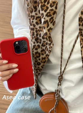 Asea小众ins新年红色适用苹果16手机壳iPhone15promax新款14女13plus中国红12复古11防摔液态硅胶过年保护套