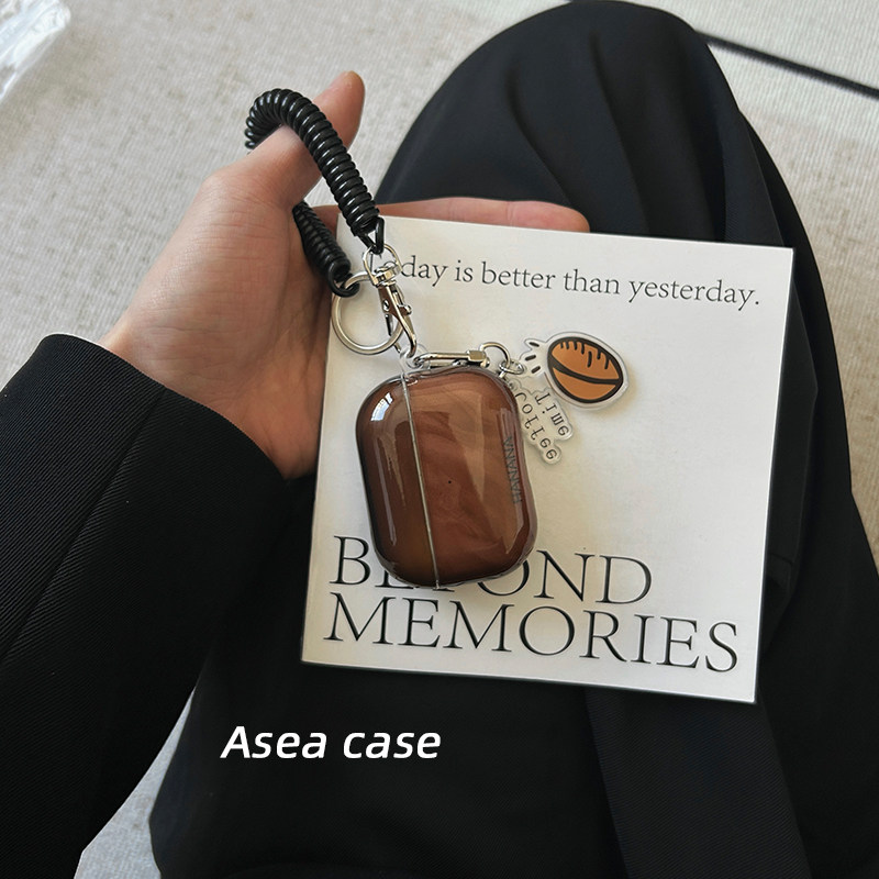 秋冬咖色晕染苹果airpods耳机壳