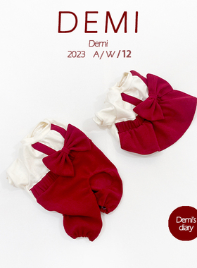 DEMI原创定制宠物圣诞情侣装法斗巴哥英斗恶霸裙子保暖德绒四角裤