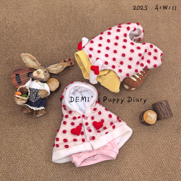 DEMI原创定制宠物法斗巴哥英斗恶霸秋冬氛围感披风加厚背带裤加绒