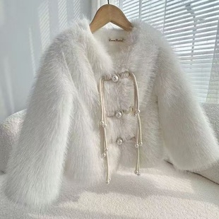 女童皮草外套小香风秋冬装 宝宝洋气棉袄皮衣毛毛外套潮 2025新款
