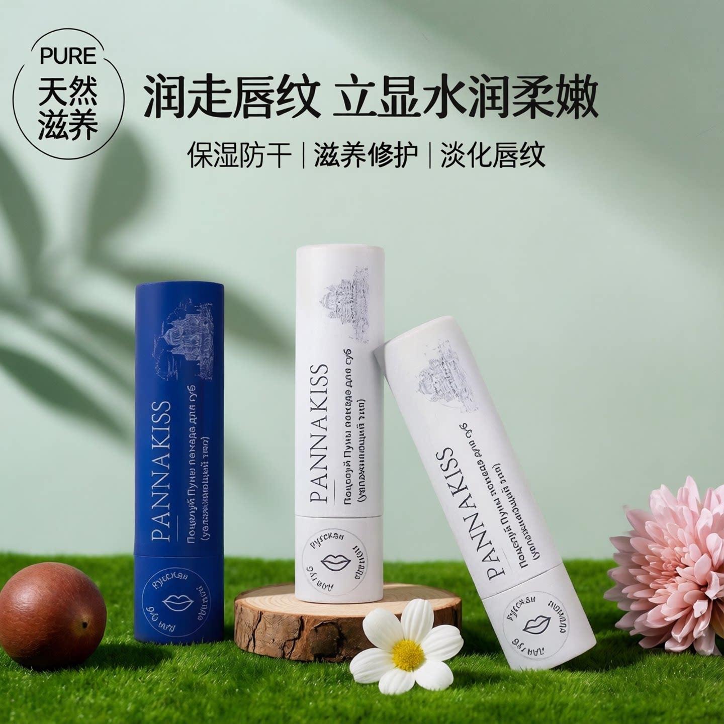 普娜之吻润唇膏去死皮保湿润护唇膏护理俄罗斯老奶奶柔润嘴唇