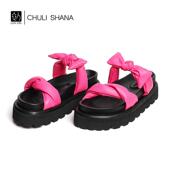 绮梦 2025春夏新款 原创小众设计时尚 CHULISHANA 厚底露趾凉鞋 女
