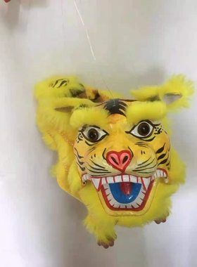 木森乐器舞狮子摆件老外舞狮子舞龙道具舞狮子摆设扯线木偶老虎