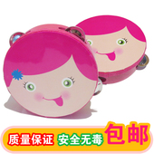 木森乐器 木质手拍铃鼓儿童摇铃幼儿园打击乐器花铃鼓 人气