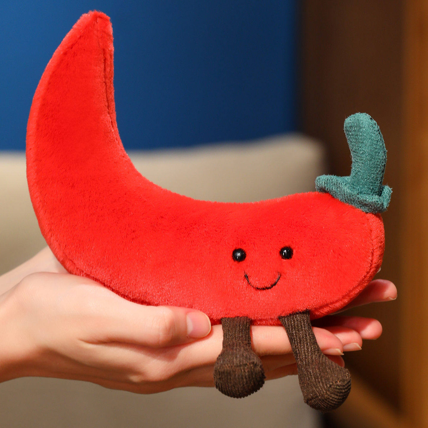 趣味蔬菜辣椒毛绒玩具公仔玩偶圣诞红色糖果手杖布娃娃儿童礼物