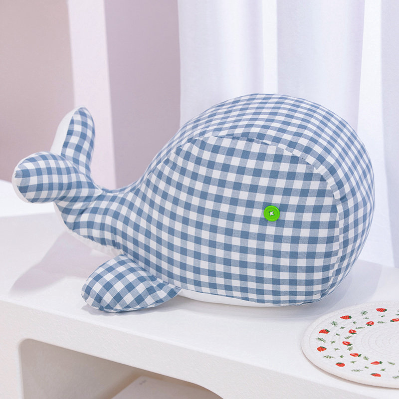 春夏布艺鲸鱼北欧风公仔水洗棉抱枕陪睡娃娃不掉毛兔子布偶礼物
