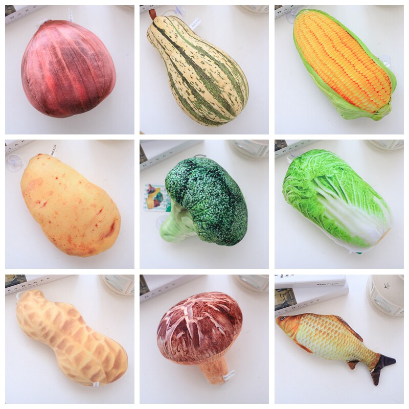 仿真蔬菜挂件3D逼真西兰花生玩偶生姜土豆玉米大白菜香菇毛绒玩具