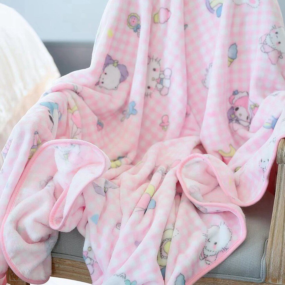 粉色格子木马法兰绒毯子双人法兰绒毛毯猫咪办公室空调午睡毯可爱,床上用品,休闲毯/毛毯/绒毯,淘宝优惠券,粉丝福利购,淘宝优惠卷