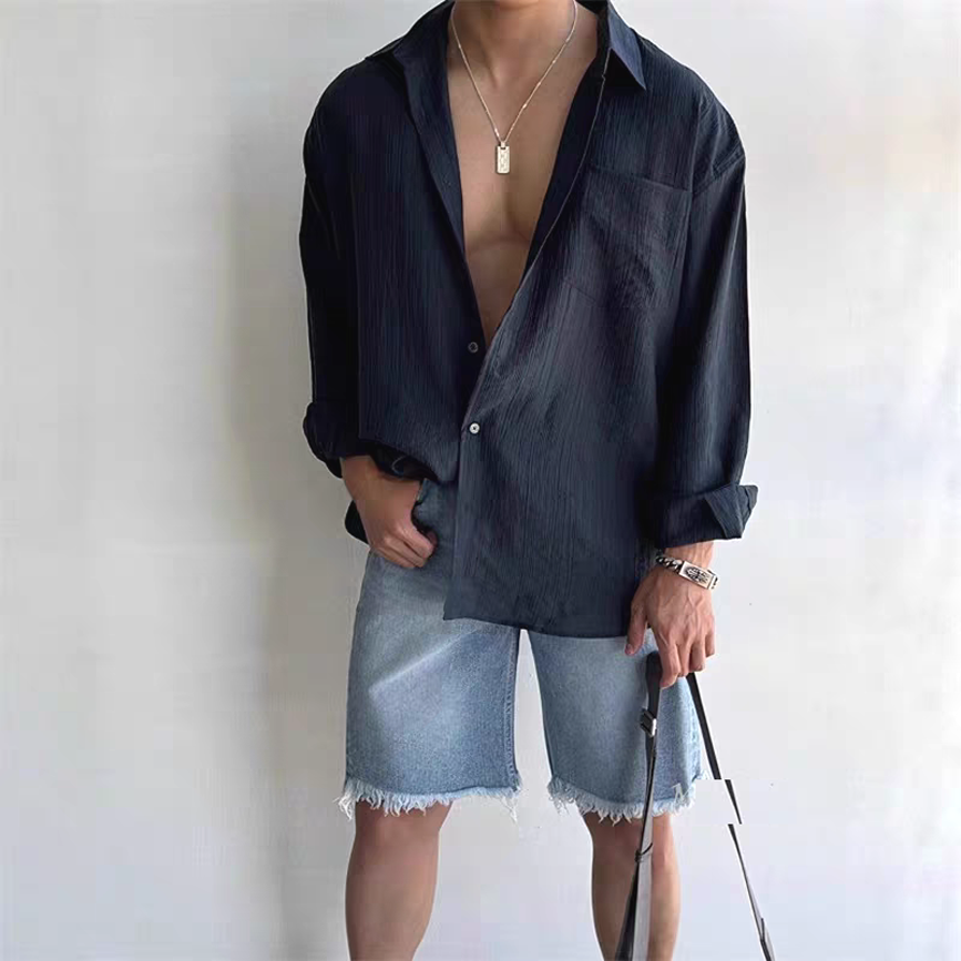 棉麻衬衫透气宽松长袖防晒开衫