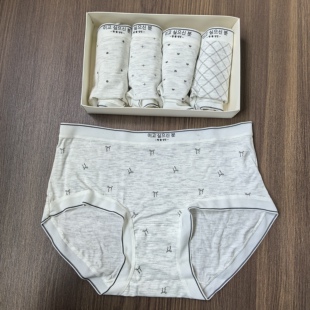 魅丽翘9838莫代尔花纱中腰亲肤裸感高弹力不卡臀纯棉档少女内裤