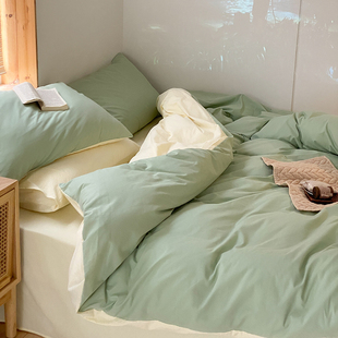 ins全棉水洗棉被套单件 纯棉被罩双人200x230单人150x200cm床品