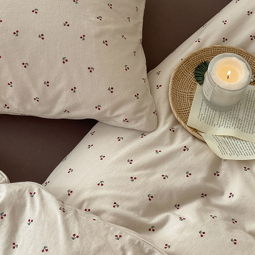 A类小清新天竺棉四件套亲肤环保