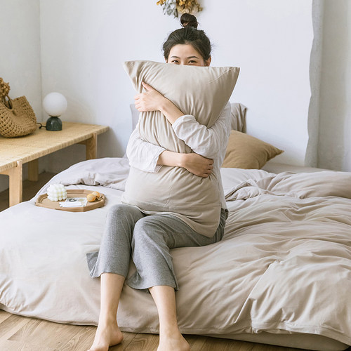 A类天竺棉被套+枕套三件套