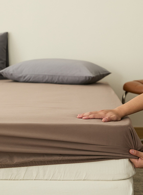 高支高密100s全棉磨毛床笠单件 纯棉加厚床单1.8床垫保护罩床品