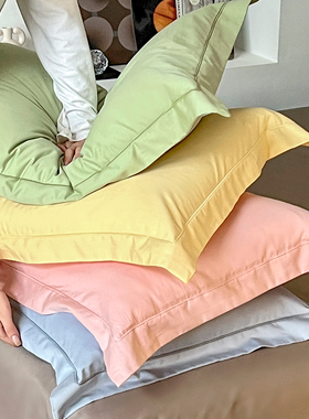 100s全棉枕套48x74cm一对2只装 高支A类长绒棉枕芯套30x50整套