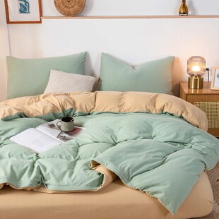 裸睡全棉天竺棉被套 A类纯棉针织双人200x230被罩单人150x200床品