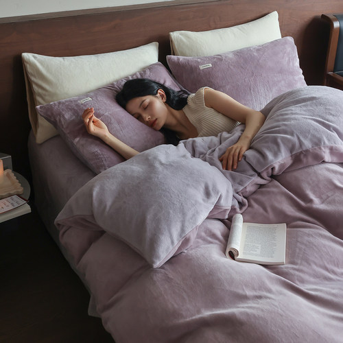 顺丰包邮加绒牛奶绒四件套