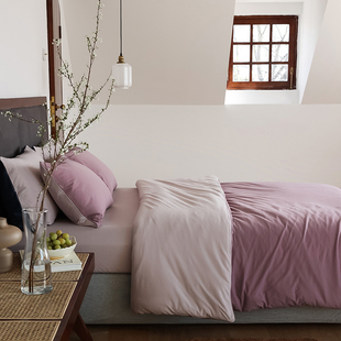 全棉天竺棉被套三件套 柔软亲肤纯色A类双人200x230被罩220x240cm