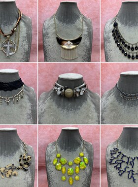 【1-21】欧美度假风夸张款个性短款项链宴会配饰嘻哈朋克风锁骨链