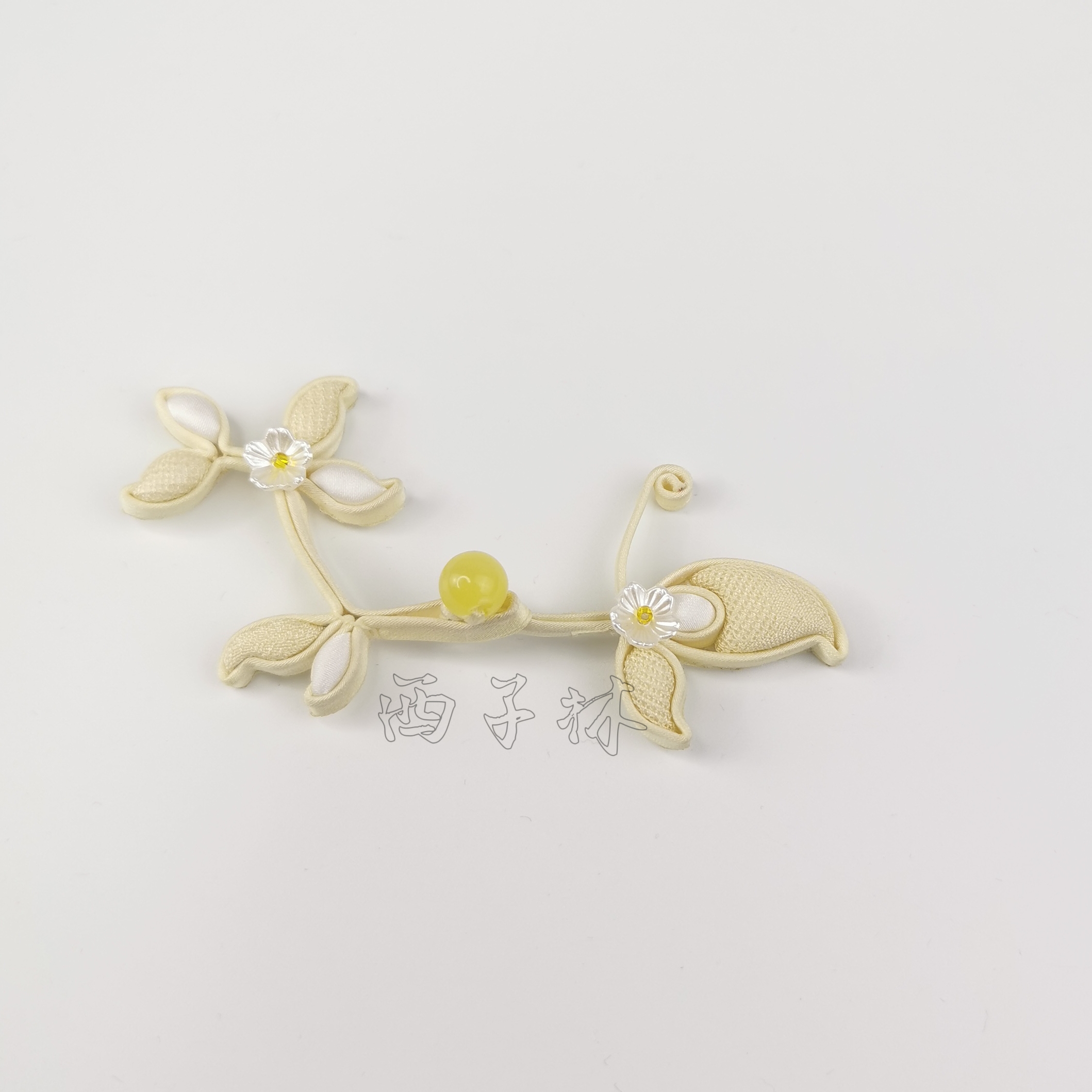 西子林旗袍盘扣【珍珠兰花20】宋锦盘扣定制手工盘扣一对价可改色