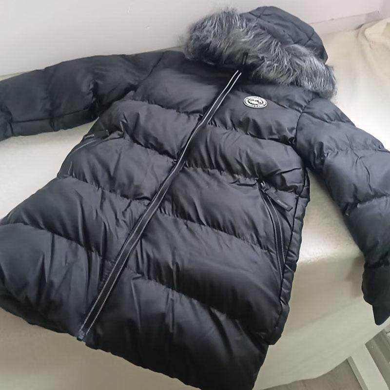 清~女童外mao单中长款保暖皮棉服