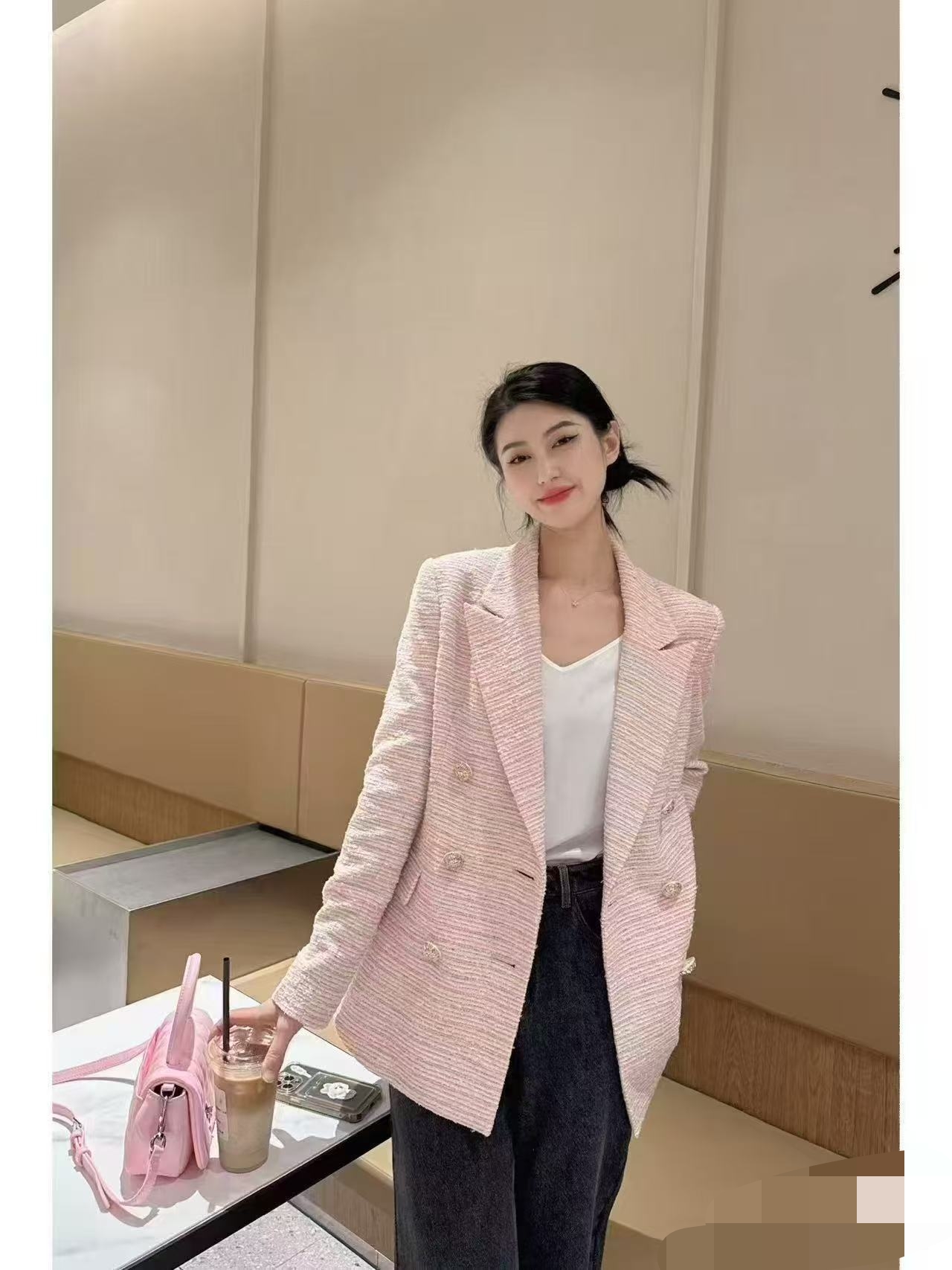 mithworld专柜正品粉色外套西服小香风国内代购（折扣480）