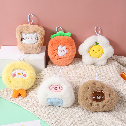 冬季卡通暖手宝毛绒套自发热暖蛋