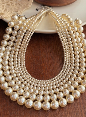 高品质干枯玫瑰施家珍珠项链女轻奢小众baby秋冬长款毛衣锁骨颈链