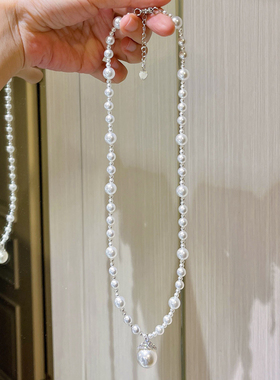 法式轻奢小众设计感高品质人造水晶冷白施家珍项链简约气质百搭