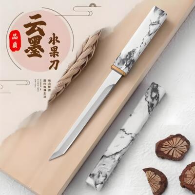 云墨水果刀家用小刀锋利高硬度刀具便携式蒙古手把肉刀网红小直刀