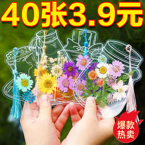 干花书签手工diy压花植物