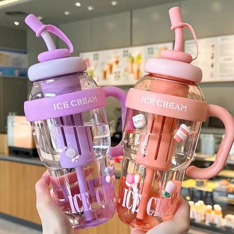 夏季大容量冰霸吸管杯带茶漏