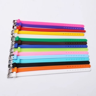 10MM纯色可调节硅胶腕带游戏活动分组团建分队男女士儿童表带手环