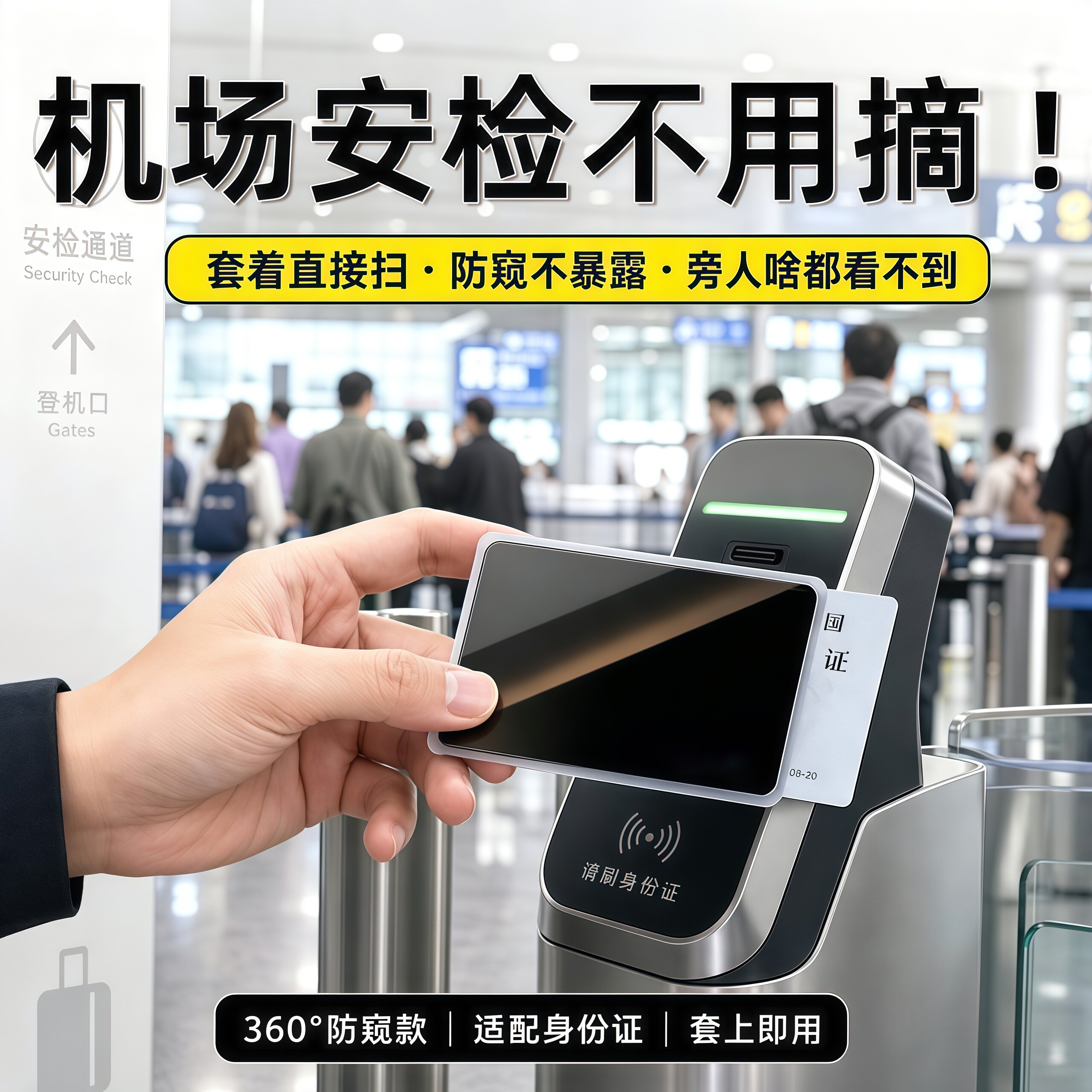 证件防窥卡套双面身份证卡贴防泄漏银行卡校园卡保护套隐私证件套图片