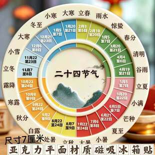 【二十四节气】知识小科普好寓意亚克力冰箱贴磁吸送朋友礼物收藏