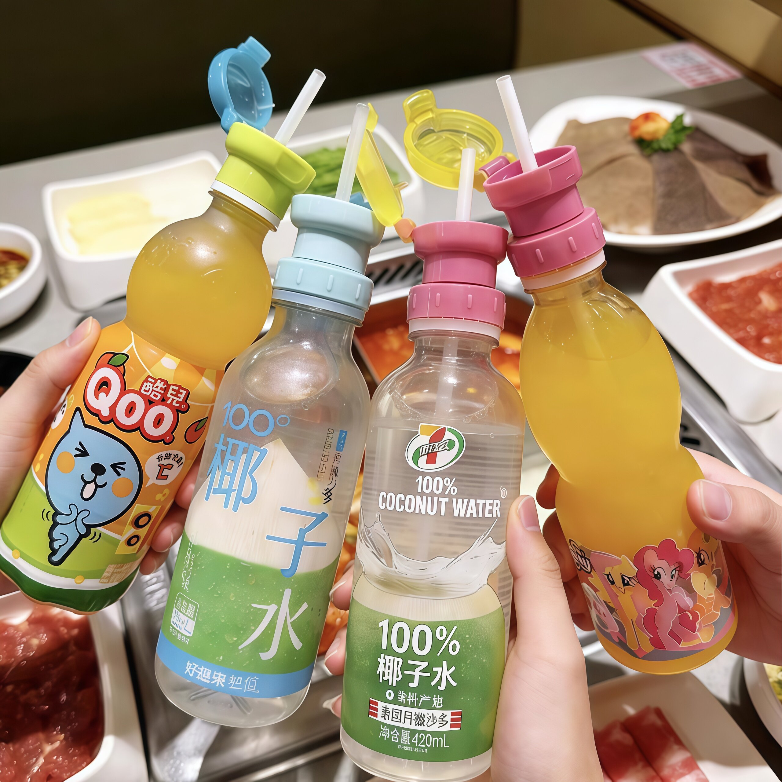 矿泉水吸管盖转换头赵露思同款吸管瓶盖喝水吸管防呛宝宝儿童喝水
