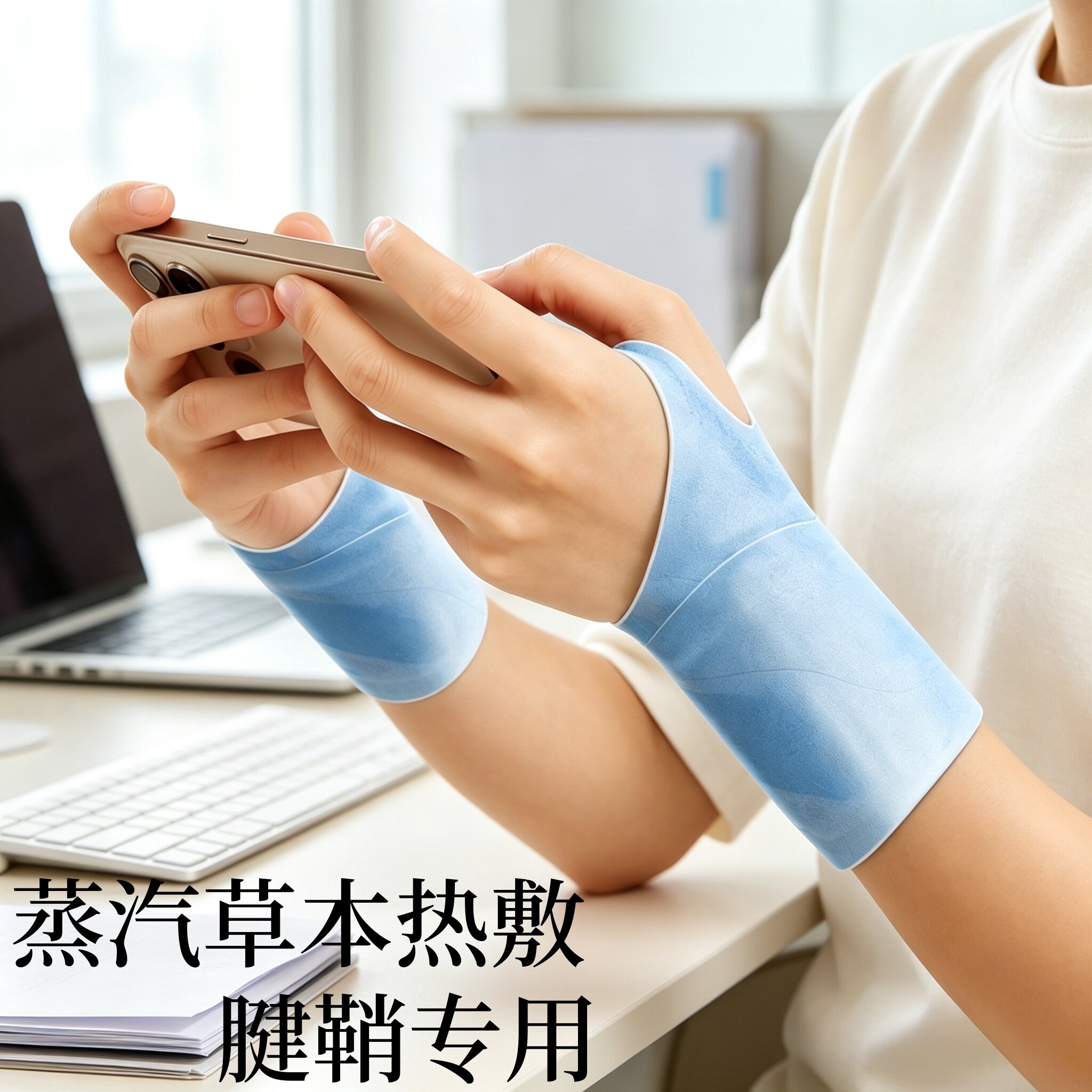 蒸汽热敷贴手腕带腱鞘护腕艾草加热月子发热产妇艾灸热敷暖宝宝s