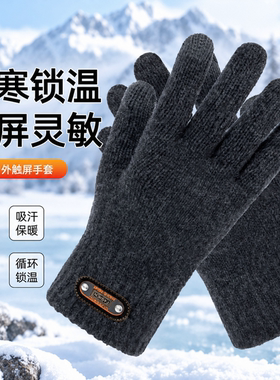 男士手套秋冬季加厚保暖可触屏