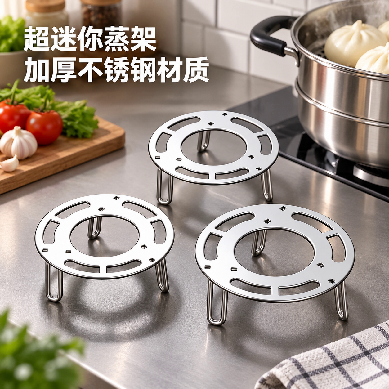 不锈钢超迷你蒸架小号蒸笼架