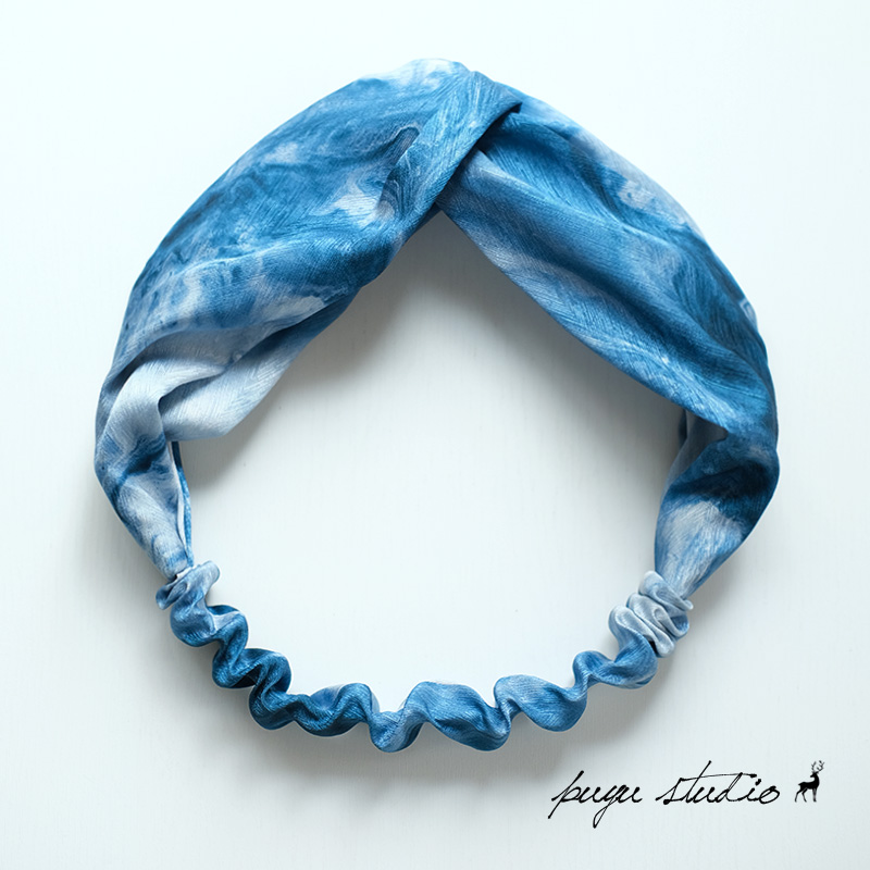 朴遇原创手工暗纹缎复古发带