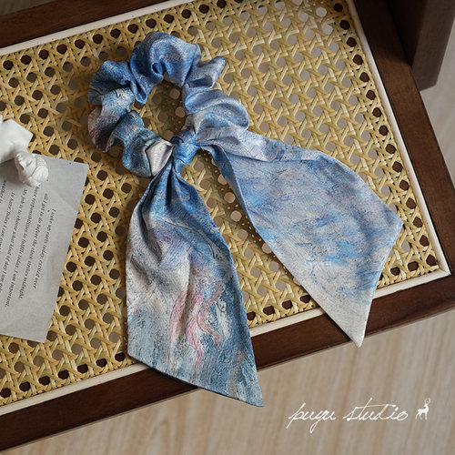 朴遇原创手作油画风发绳飘带