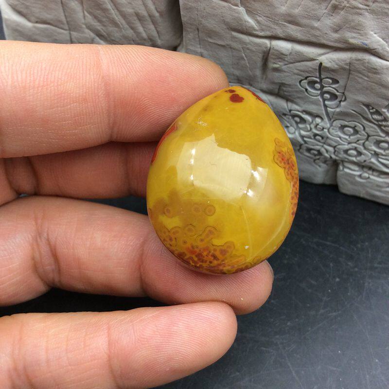 精美天然宣化上古战国红玛瑙刘大湾草花挂坠配饰水滴个性项链包邮