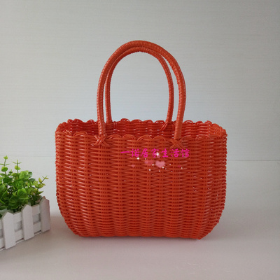 塑料购物篮手编篮手提浴筐宠物篮
