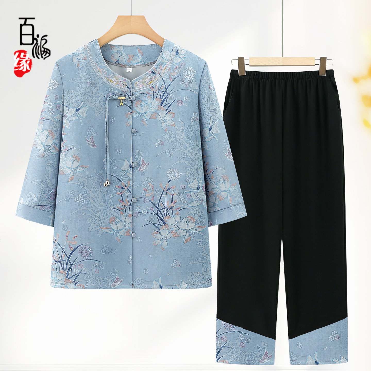 中老年人女装奶奶装夏季新款套装
