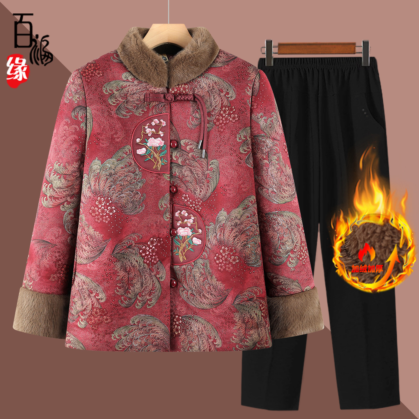 奶奶冬季棉服女老年人妈妈装棉袄