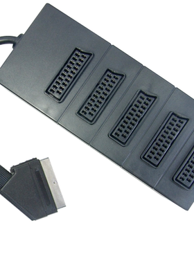 欧插 扫把插 SCART 分配器 一托五