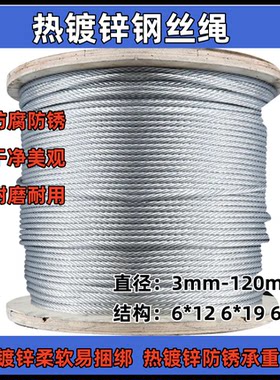 巨力热镀锌钢丝绳6*126*196*37